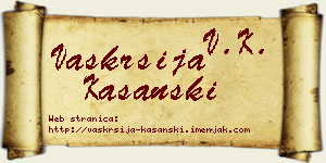 Vaskrsija Kašanski vizit kartica